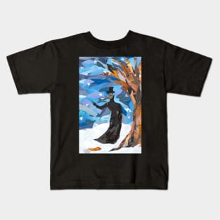 Plague Doctor in Winter Kids T-Shirt